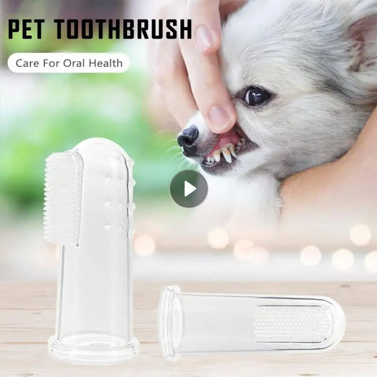 1/2pcs Finger Toothbrush Super Soft Pet Cat Dog