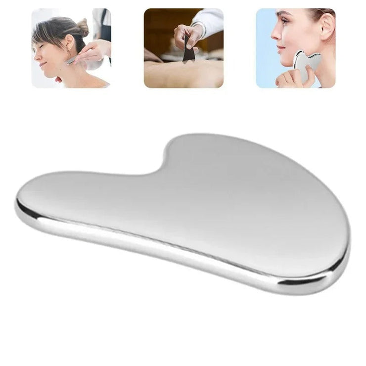 Gua Sha Natural Stainless Steel Scraper Massager Facial Skin