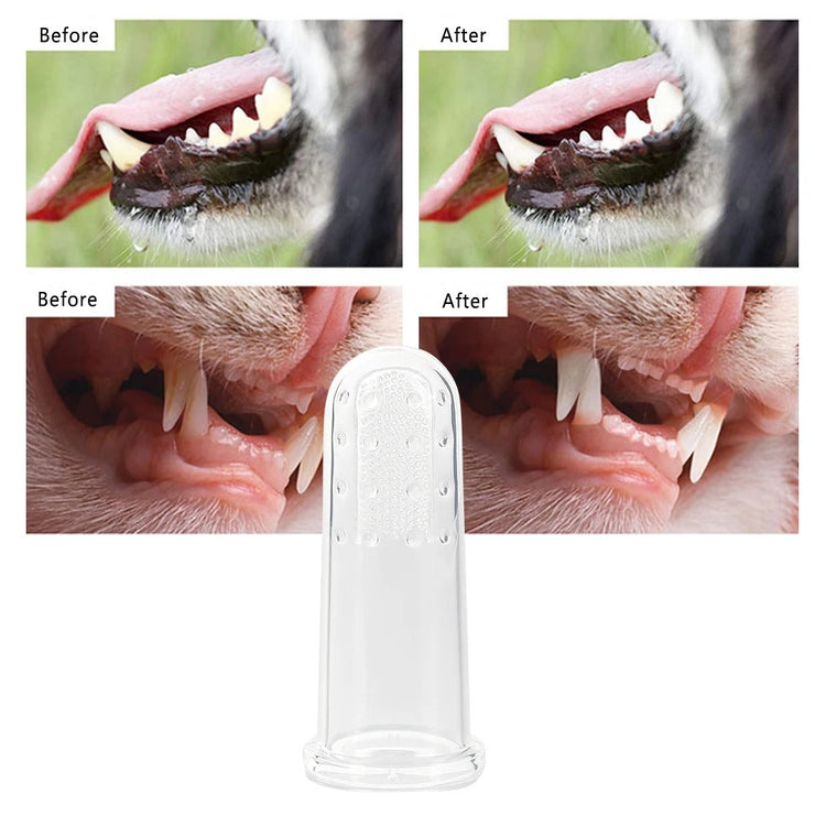 1/2pcs Finger Toothbrush Super Soft Pet Cat Dog