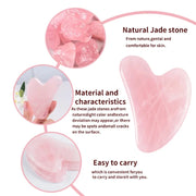 Natural Stone GuaSha Jade Facial Beauty Scraping